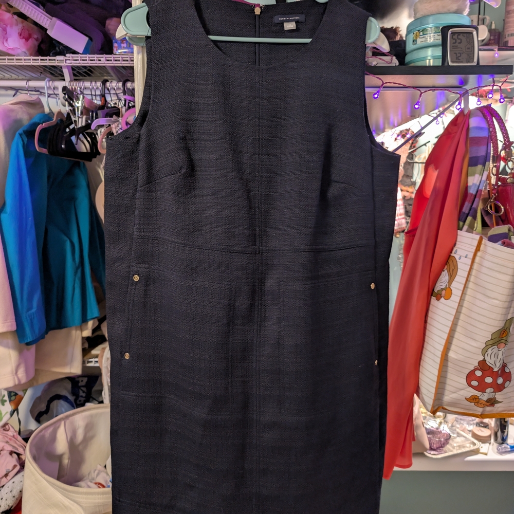 Tommy Hilfiger Dark Blue Sleeveless Midi Dress
